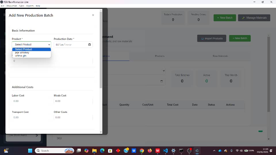 RSK-Tech Production Line screenshot